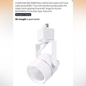 3 White Track Light Fixtures